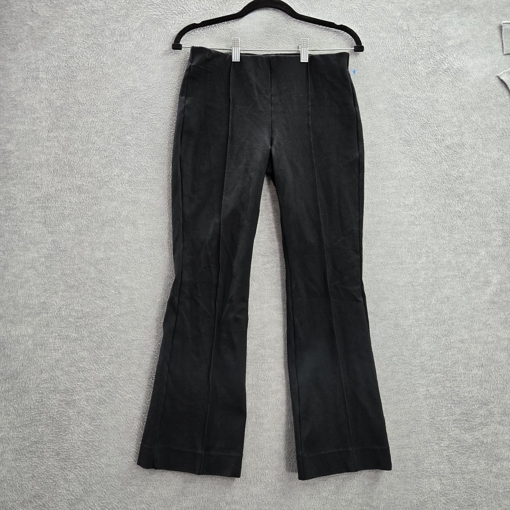 Maeve By Anthropologie Women Pants XS Black The Margot Pull Up Kick Flare Nylon